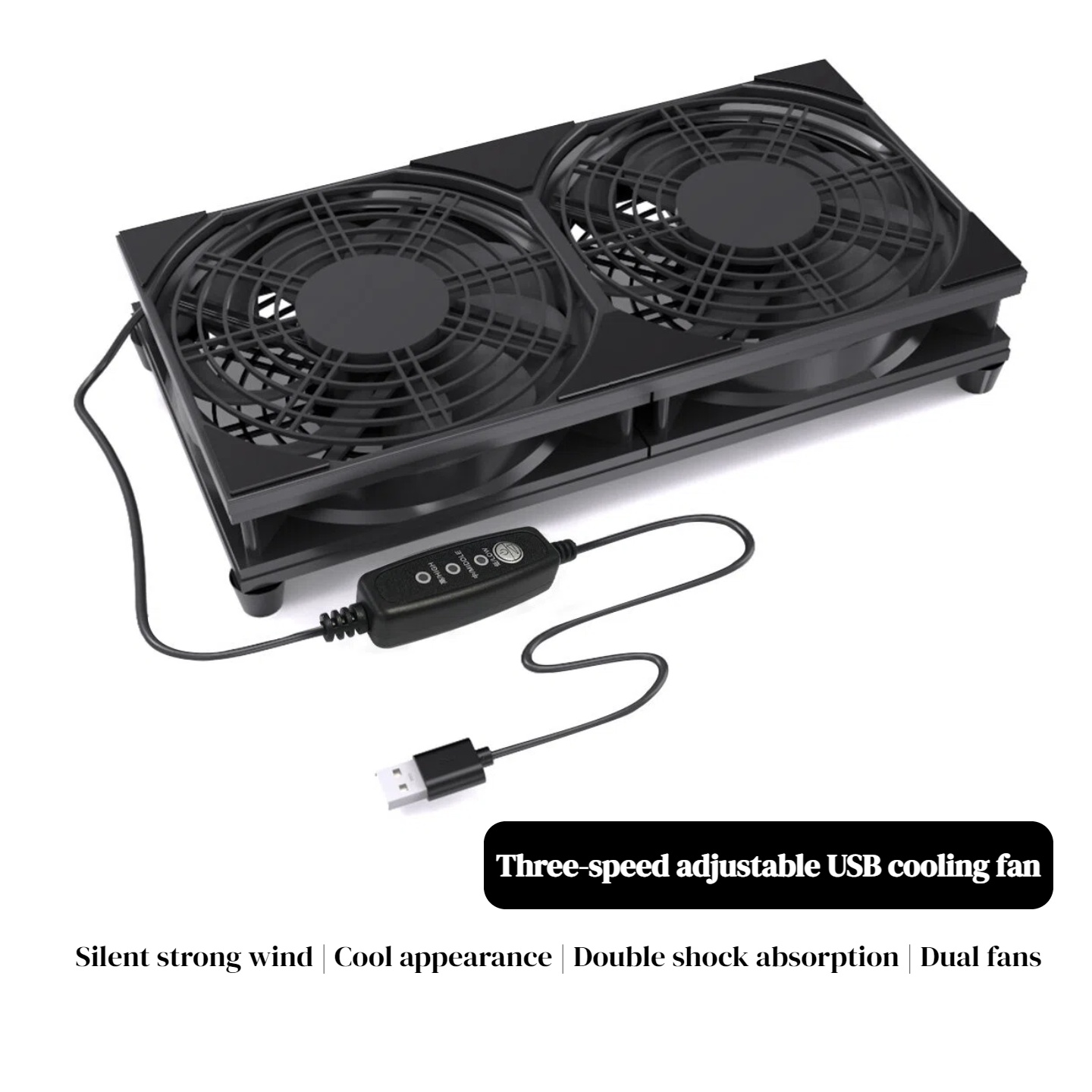 Console Cooling Fan - 3 Hız Kontrollü Çift USB Soğutma
