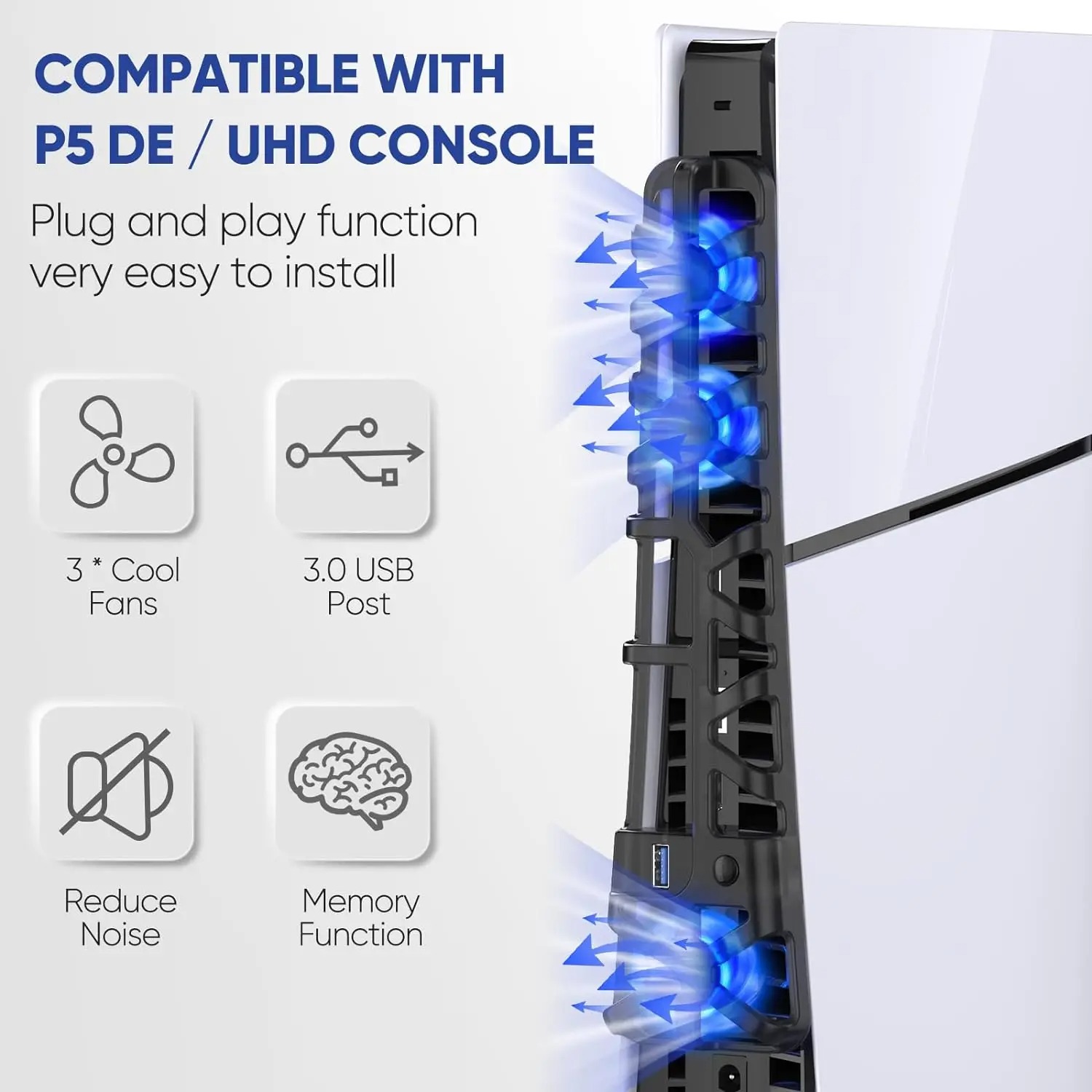 USB 3.0 arayüzüne sahip PS5 Sl - Console Cooling Fan incelemesi ve fiyatı